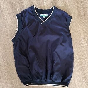 Snake Eyes VTG golf windbreaker vest navy sz M